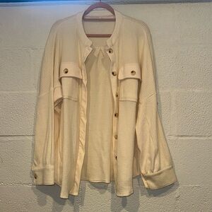 Cream colored shacket